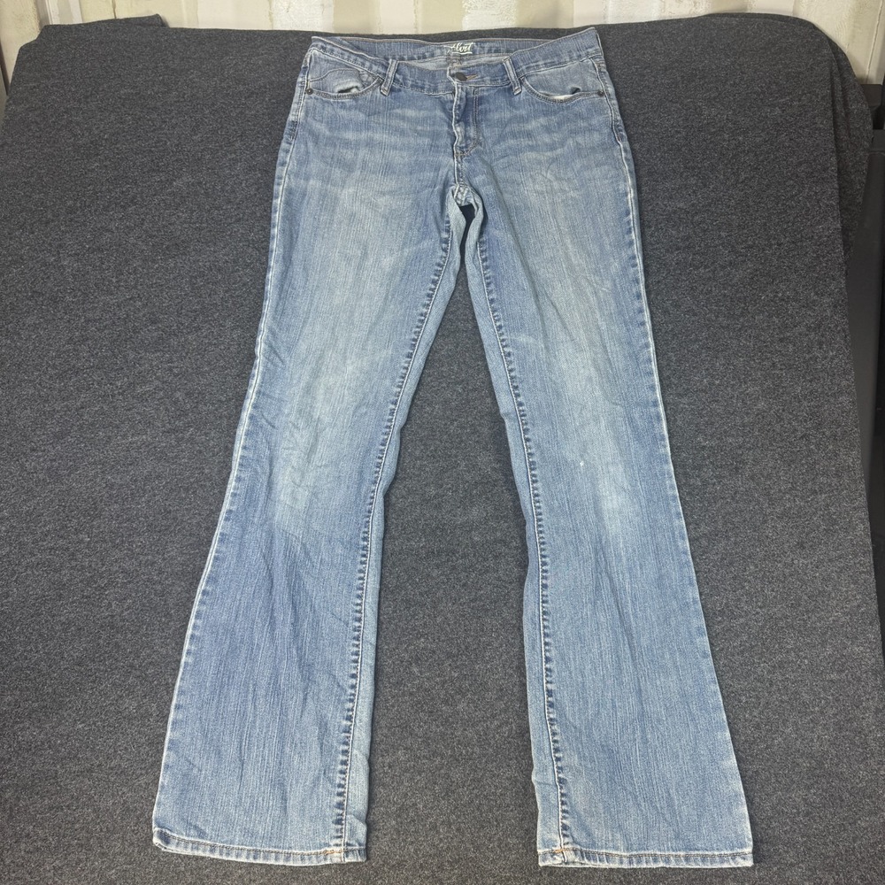 Old Navy The Flirt Jeans Womens 8 Long Blue Denim Stretch Light Wash Bootcut Leg